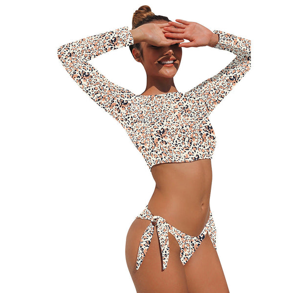 Leopard Long Sleeve Bikini