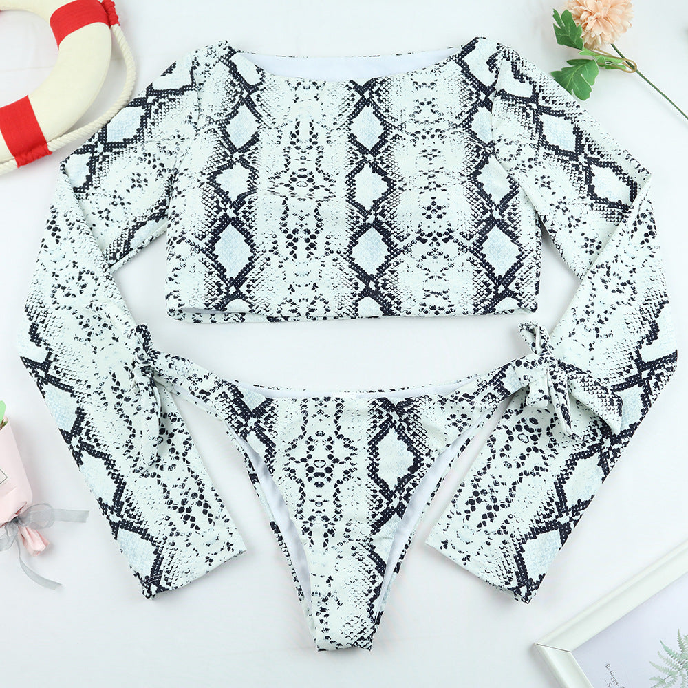 Leopard Long Sleeve Bikini