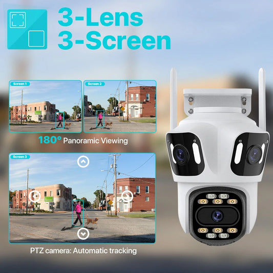Outdoor Camera HD Night Vision 9MP WiFi